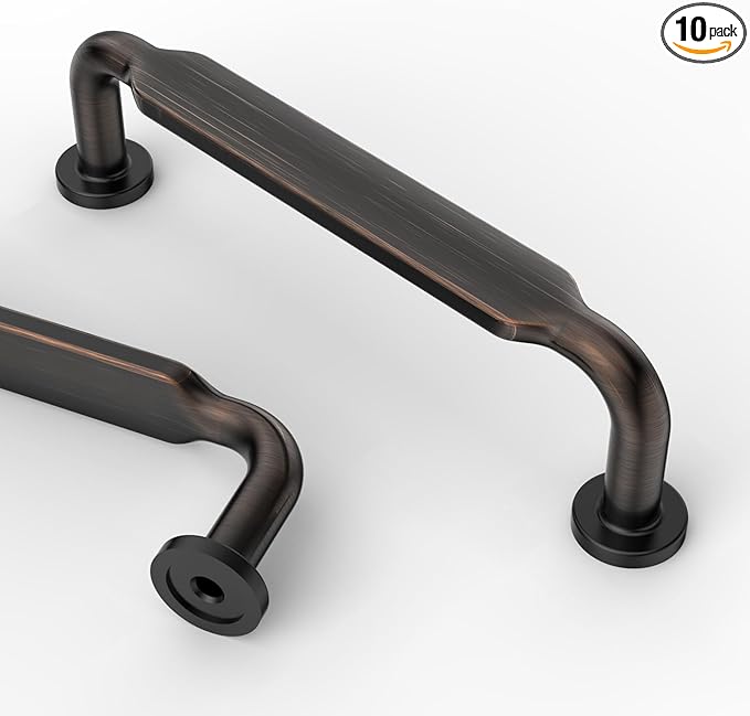 Asidrama 10 Pack 3.75 Inch(96mm) Oil Rubbed Bronze Kitchen Cabinet Handles, Cabinet Pulls Kitchen Cabinet Hardware for Cupboard Drawer Pulls