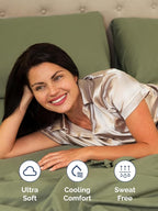 Extra Deep Full Sheet Set - 6 Piece Breathable & Cooling Sheets - Hotel Luxury Bed Sheets Set - Easy & Secure Fit - Soft, Wrinkle Free & Comfy Sheets Set - Sage Green Sheet Set with Extra Deep Pockets