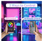 300FT Led Lights for Bedroom, Color Changing RGB Led Strip Lights Indoor, Remote and App Control Led Light Strip Music Sync , DIY Fancy Led lights for Room Home Decor Ambient Lighting (3*100FT)