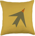 Cute Scandinavian Animals Designs Chic Scandinavian Bird Minimalism Throw Pillow, 18x18, Multicolor