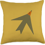Cute Scandinavian Animals Designs Chic Scandinavian Bird Minimalism Throw Pillow, 18x18, Multicolor