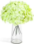 Auihiay 64 PCS Full Hydrangea Flowers, Silk Hydrangea Artificial Flowers Heads with Stems, Artificial Flowers for Wedding, Garden, Baby Shower, Party, Outdoor Indoor Decoration (Light Green)