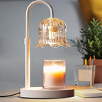 Candle Warmer Lamp with Timer: White Scented Candles Heating Lights Home Decor Table Lights for Home Living Bedroom Decorative