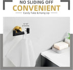 Angle Simple Double Towel Hook, Stainless Steel Hand Towel Holder for Bathroom, Coat Hook for Wall, Black and Gold