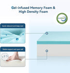 6 Inch Queen Size Mattress in a Box, Breathable Cooling Gel Memory Foam Removable Pillow-Top Mattress, CertiPUR-US Certified, Fiberglass-Free, Medium Firm Support, Ergonomic Design for Pressure Relief