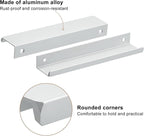 uxcell Cabinet Finger Edge Pull, 3pcs 150mm / 5.91" Aluminum Alloy Back Mount Hidden Cabinet Pulls Concealed Handle for Home Kitchen Drawer Cabinet, Silver