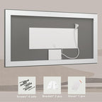 88x38 Super Large LED Mirror for Bathroom, Lighted Vanity Mirror for Wall, Dimmable, Anti-Fog, Shatter-Proof, ETL Listed (Front Lights + Backlit)