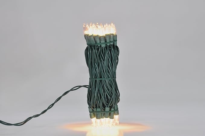Brite Star 50 Lt String to String Lights, Clear, Green Wire