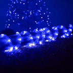 33ft LED Rope Lights, 110V 2 Wire Connectable Blue Rope Lights Outdoor, 240 LED Waterproof Blue Rope Christmas Lights for Deck, Patio, Pool, Camping, Halloween Decorations