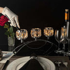 3 Arms Crystal Candle Holders, Arch Candlestick Table Candelabras Centerpieces for Wedding, Dinning Room, Cabinet Ornaments, Home Decoration， Gift (3-arm Arched, Silver)
