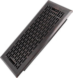 4x10 Inches Heavy Duty Walkable Floor Register - Easy Adjust Air Supply Lever Decorative Floor Vent Covers - Boston Design Vent Covers for Home - Oil Rubbed Bronze