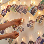 40 LED Photo Clip Fairy Lights LED Twinkle Lights Starry Lights for Home Bedroom Halloween Thanksgiving Christmas Party Wedding Decor (14ft, Warm White)