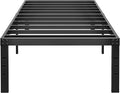 ALDRICH Metal Twin Bed Frame - 16 Inch Tall Black Basic Steel Slats Platform, Easy Assembly Heavy Duty Noise Free Bedframes, No Box Spring Needed