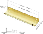 Ravinte Hardware 10 Pack Gold Cabinet Handles, 5.9 Inch (150mm) Finger Edge Pulls, 5 Inch Hole Center, Finger Pulls for Cabinets