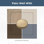 Franklin Brass - Francisco Champagne Bronze Gold Cabinet Handles 5 Inch (5") Hole Center Pulls | Easy Install, Durable Hardware for Kitchen Cabinet Door, Drawers, Dresser Pull, Furniture (10 Pack)