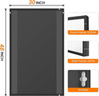 Bathroom Vanity Mirror for Wall, 48" x 30" Metal Framed Rectangular Bathroom Wall Mirror for Over Sink, HD Shatterproof Glass, Hangs Horizontally or Vertically(Black)