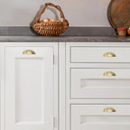 khtumeware 20 Pack 2-1/2" Gold Drawer Pulls Brushed Brass Cabinet Cup Pulls Kitchen Hardware Cabinet Handles Drawer Handles Knobs 2.5 inch Hole Center