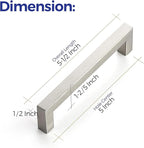 Ravinte 40 Pack Cabinet Handles Square Cabinets Cupboard Handles Brushed Nickel Drawer Pulls Stainless Steel Kitchen Cabinet Pulls Cabinet Hardware Drawer Handles 5 inch Hole Center