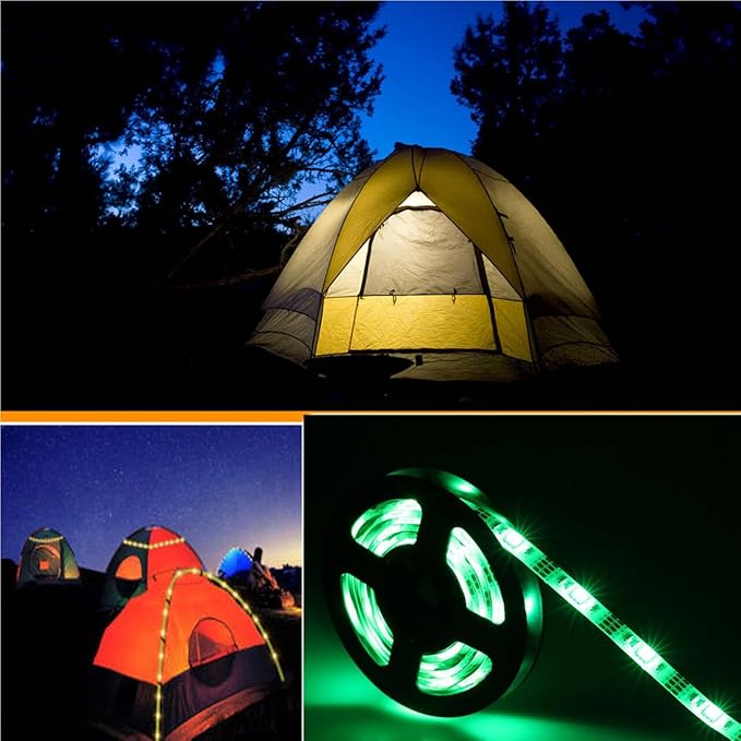 2m Battery Powered Led Strip Lights, LED Strip with 24 Keys Remote Control for Party and DIY Decoration, 2 Pack