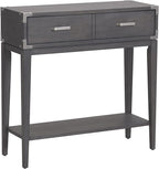 Leick Home 24032 Beckett One Drawer Hall Stand with Shelf for Living Room, Hallway, Entryway, Anthracite/Pewter