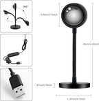 Sunset Lamp Projector with APP & Button Control, 360 Degree Rotation Multiple Colors Changing LED Lamp Night Light, Sunset Light for Bedroom Decor/Party/Christmas Gifts/Tiktok Live/Room Decor