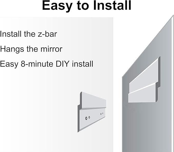 Ruomeng Wall Mirror Bathroom Mirrors for Wall 40" x 30", Frameless Rectangle Mirror with Beveled Edge Wall Mounted Mirror for Vanity and Entryway
