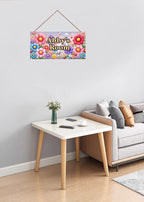 Personalized Sign Butterfly Sign Wall Art Décor For Kids Room Custom Name Door Decor, Flowers Floral Nursery Art Plate For Girls Room Boys Bedroom Garden