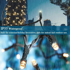Decute 800LED 272ft Christmas String Lights UL Certified 8 Modes, Waterproof Outdoor Indoor Twinkle Starry Light for Christmas Tree Patio Garden Party Decor Warm White