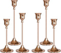 Candlestick Holders Rose Gold, 6 Packs Taper Candle Holder for Candlesticks, Candle Sticks Holder Decor for Home Decor