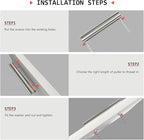 homdiy 25 Pack Adjustable Brushed Nickel Cabinet Pulls 1" to 4" (25-102mm) Adjustable Hole Distance Drawer Pulls