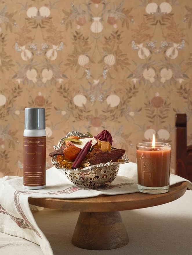 Aromatique Cinnamon Cider Gift Set Trio – Decorative Fragrance 2 oz, Room Spray 2 oz & Votive Candle 2.7 oz – Cinnamon, Apple & Citrus Fall Fragrance – Seasonal Home Décor – Made in The USA