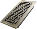 4x8 Inches Heavy Duty Walkable Floor Register - Easy Adjust Air Supply Lever Decorative Floor Vent Covers, Boston Design Vent Covers for Home - Antique Brass