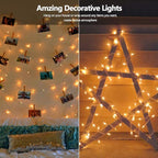 Brizled Clear Christmas Lights, 300 Count 69.6ft Incandescent White Lights String, Connectable 120V UL Certified Indoor/Outdoor White Light on White Wire for Room, Birthday, Wedding, Party, Warm White