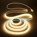 Aclorol USB COB LED Strip Lights Warm White Led TV Backlight 5V 1M 3.28FT 320Leds 3000K CRI85+ COB Flexible Lights with 1M USB Powered for Bedroom Under Cabinet Kitchen DIY Lighting Project