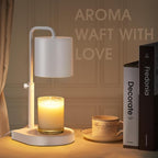 Candle Warmer Lamp 2 Pack Adjustable Height Dimmable Candle Lamp Warmer with Timer Compatible with Large Jar Candles No Flame Scented Candle Warmer with 2 Bulbs Mothers Day Gift -White
