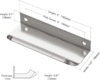 Ravinte Hardware 6 Pack Silver Cabinet Handles, 4 Inch (102mm) Finger Edge Pulls, 3 Inch Hole Center, Finger Pulls for Cabinets