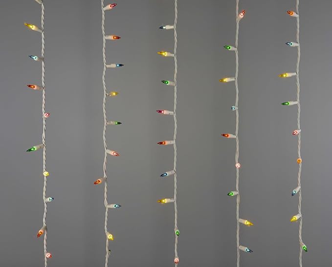 Brite Star 100 Count Mini String Christmas Lights, Multi - 22 feet Indoor/Outdoor Christmas Tree Lights with White Wire (Set of 2)