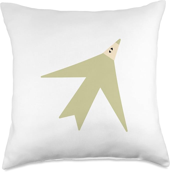 Cute Scandinavian Animals Designs Chic Scandinavian Bird Minimalism Throw Pillow, 18x18, Multicolor