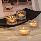 Tealight Candle Holder Set of 12, Clear Small Votive Candle Holders for Table Centerpiece, Glass Tea Light Candles Holder for Party&Home, Wedding Decor(2''Dia*1.4''H)