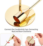 Gold Candle Holders Gold Taper Candle Holder Metal Candle Holder for Wedding, Dinning, Party, Fits 3/4 inch Thick Candle&Led Candles (Set of 3 Pcs)