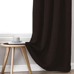 ChrisDowa 100% Blackout Curtains for Bedroom with Black Liner, 2 Thick Layers Total Blackout Thermal Insulated Grommet Small Window Curtains 2 Panels Set (Brown, 42 x 54 Inch)