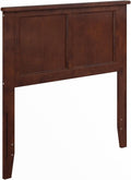 AFI, Madison Twin Solid Wood Panel Headboard with Attachable Charger, Walnut