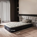 Air Mattress Twin with Built in Pump - 2 Mins Quick Self Inflatable,13"/550lbs Max Blow Up Bed, All Night Stability No Lost Air，No Peculiar Smell for Camping,Home,Guests & Portable Travel
