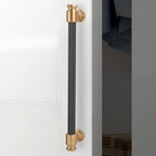 10 Pack 10 inch(254mm) Matte Black and Champagne Bronze Kitchen Cabinet Handles Knurled Cabinet Pulls Black Drawer Pulls Kitchen Cabinet Hardware Kitchen Handles
