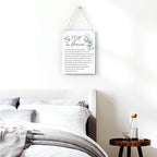 BELLOWDEER Inspirational Decor As I Sit In Heaven Christian Gifts Bible Verse Wall Art Scripture Wooden Hanging Sign for Modern Home Office Bathroom Bedroom Wall Art Decoration 8 x 10 Inches
