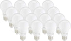 Amazon Basics A19 LED Light Bulbs, 60 Watt Equivalent, Energy Efficient 9W, E26 Standard Base, Soft White 2700K, Dimmable, 10,000 Hour Lifetime , 16-Pack