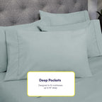 6 Piece Bed Sheet Set, Full, Slate