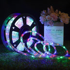 50ft 360 LED Waterproof Rope Lights, 110V Connectable Indoor Outdoor Colored Led Rope Lights for Outside, Deck, Patio, Pool, Camping, Bedroom Decor, Landscape Lighting and More (Multicolor)