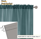 Aiyufeng Dusty Blue Sheer Curtains 84 Inches Long 2 Panels Set, Light Filtering Soft Airy Voile Rod Pocket Dusty Blue Sheer Window Drapes for Bedroom Living Room, Each 40Wx84L Inches