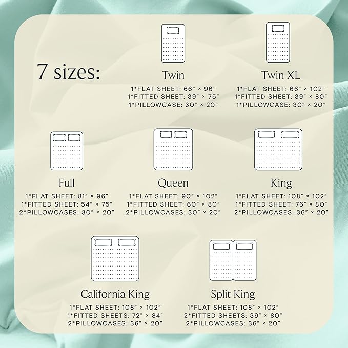 LuxClub 3 PC Sheet Set Bed Sheets Deep Pockets 16" Eco Friendly Wrinkle Free Cooling Machine Washable Hotel Bedding Silky Soft - Aquamarine Twin